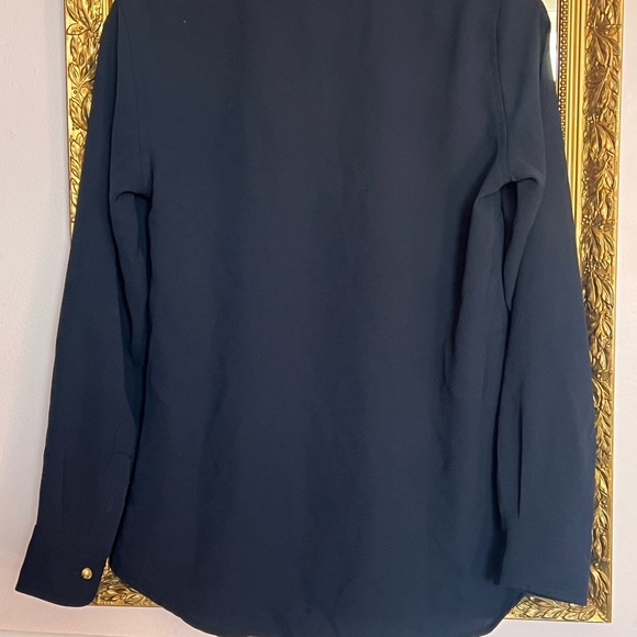 Ralph Lauren Blouse Womens S Nautical Long Sleeve Button Up Shirt Epaulette LRL - Picture 4 of 8